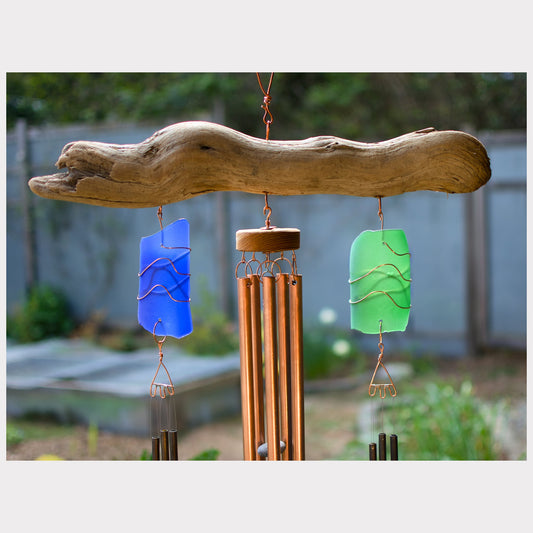 detail, driftwood wind chime