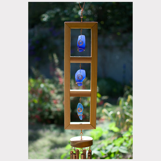 detail, cedar wind chime