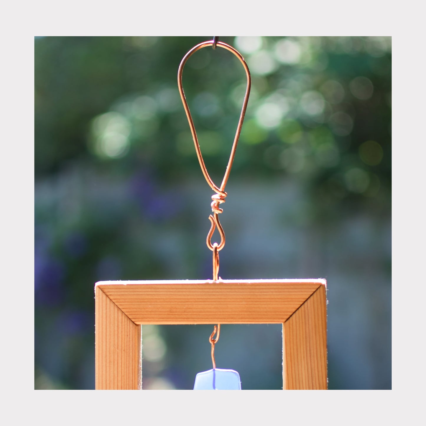 copper hand loop for a wind chime, handmade