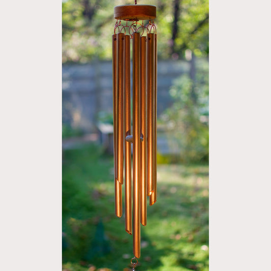 detail copper chimes