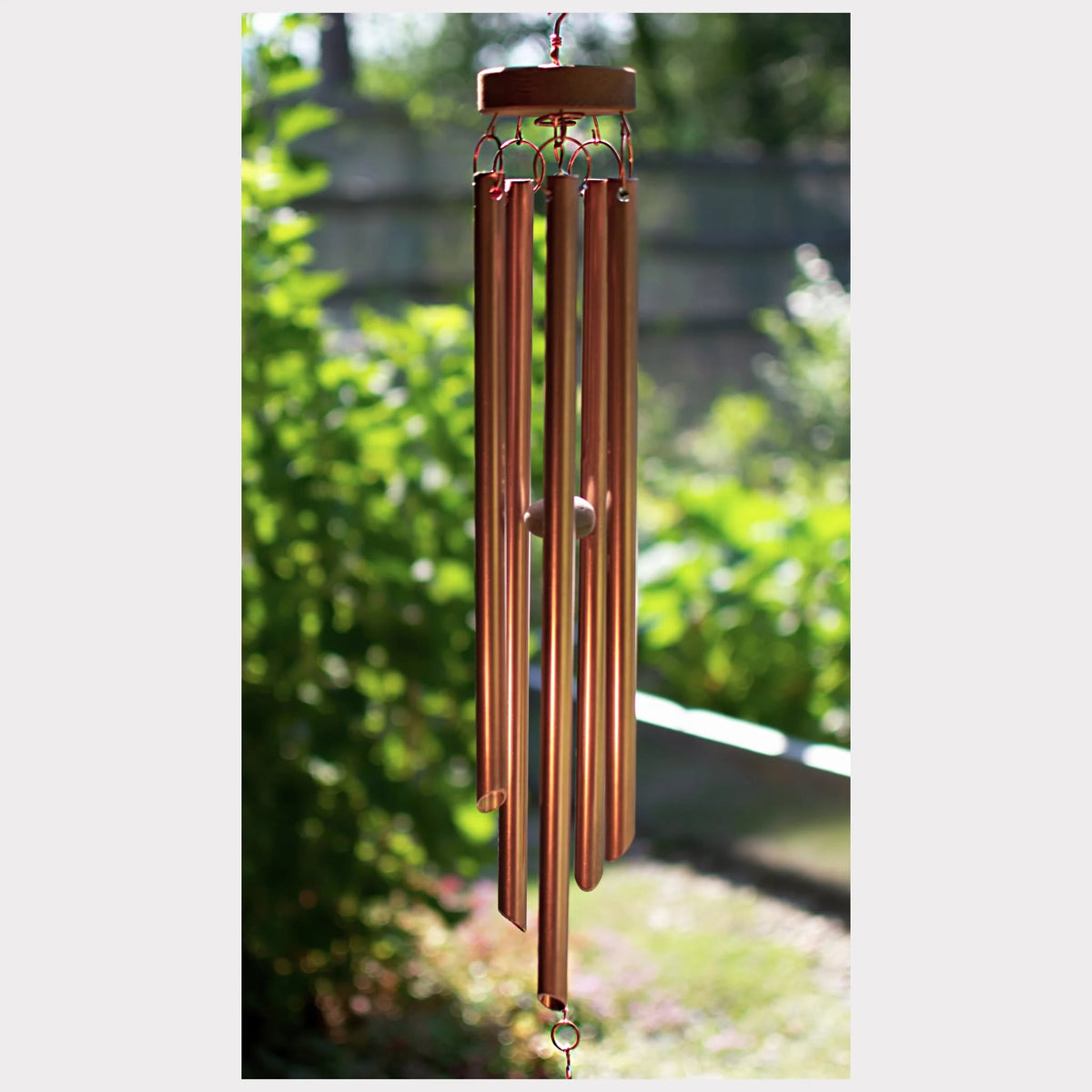 Carillon éolien extérieur en cuivre en verre de plage en bois flotté
