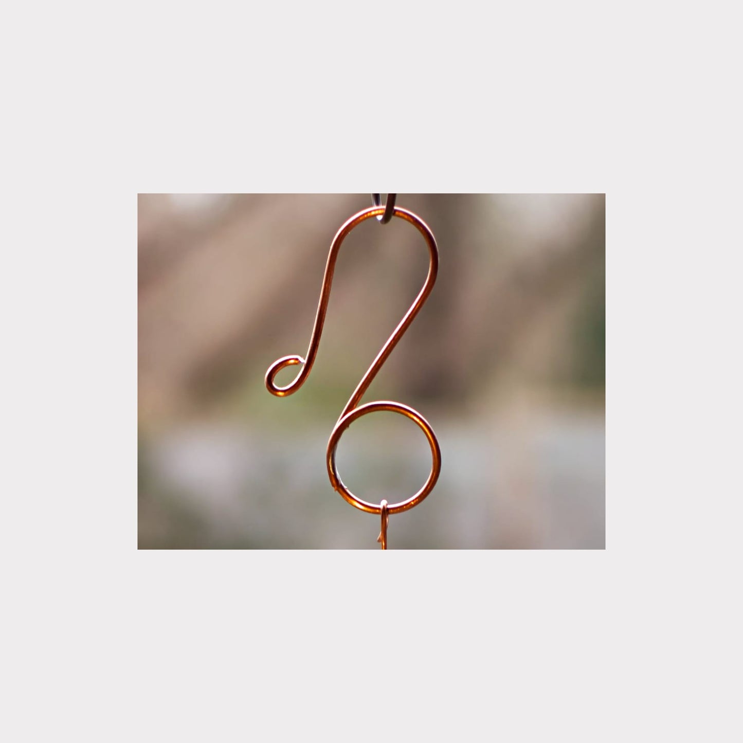 Wind Chime Sea Glass Cuivre avec carillons en laiton Unique